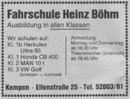 Anzeige in der Sonderbeilage der Westdeutschen Zeitung zum Stadtfest Kempen, 20. Mai 1982
