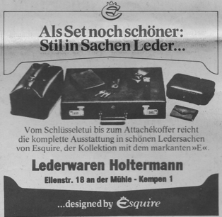 Anzeige in der Sonderbeilage der Westdeutschen Zeitung zum Stadtfest Kempen, 20. Mai 1982