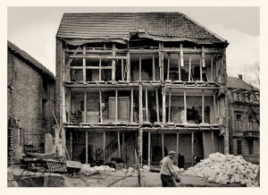 Haus Buckenhüskes an der Ecke Bockengasse, um 1940 - vor dem Bombeneinschlag von 1945