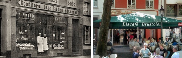 Markt 13 - mit vormals Konditorei Jean Sieben, heute Eiscafé Brustolon, Buttermarkt 13