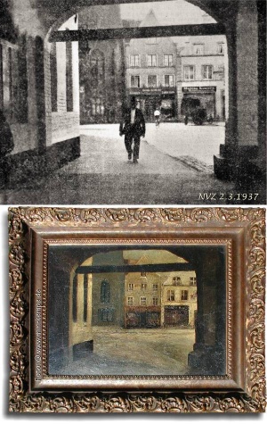 Zeitungsfoto 1937 als Vorlage für das Oelbild von Matthias Küsters