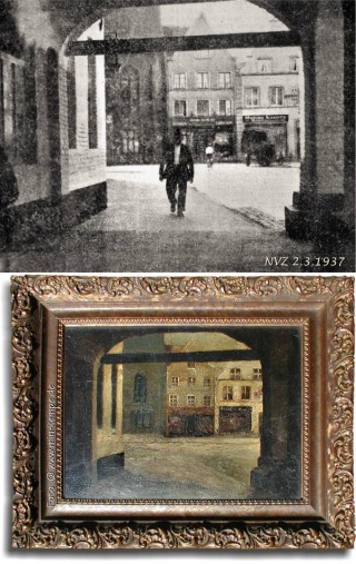 Zeitungsfoto 1937 als Vorlage für das Oelbild von Matthias Küsters