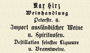 Eintrag im Adressbuch von 1898